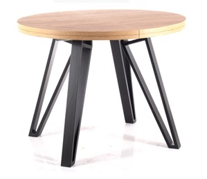 Stół Rozkładany GALAXY (100-168)x100 Czarny/Dąb Artisan