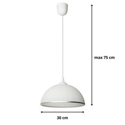 Lampa Wisząca MARGARET F Biały/Srebrny