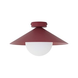 Lampa Sufitowa MONO 1S Burgundowy/Opal