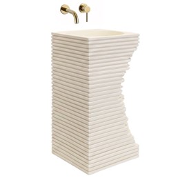 Umywalka Wolnostojąca TRAVENA SQUARE Beżowy