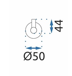 Wieszak Łazienkowy Pojedyńczy MIST 03 Złoty
