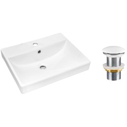 Zestaw Umywalkowy z Korkiem Click-Clack RITA Biały