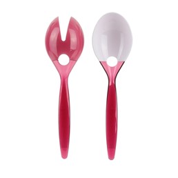 Zestaw Sztućców do Sałatki Czerwony