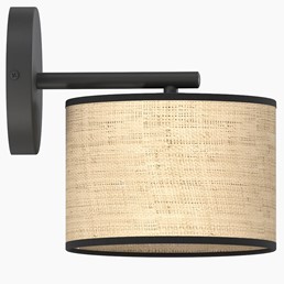 Kinkiet ECO K1 Czarny/Rattan