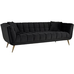 Sofa HUXLEY ANTRACIET - Czarny/Złoty