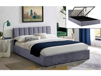 Łóżko MONTREAL Velvet 140x200 Kolor Szary Tap.192