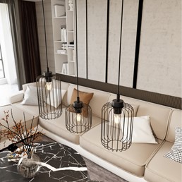 Lampa Wisząca VANDER 3 Czarny