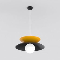 Lampa Wisząca NAGOYA 1 Czarny/Pomarańczowy