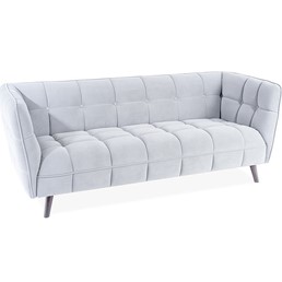 Sofa CASTELLO 3 Velvet Wenge/Jasny Szary Bluvel 03