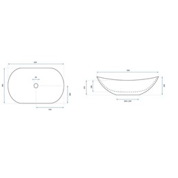 Umywalka Nablatowa ROYAL OMBRE Brązowy
