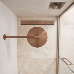 Ramię Do Deszczownicy Okrągłe JS-9021 40cm Miedź Szczotkowana