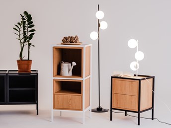 Regał Skap 1R1 Drawer x2 45x40x60 Dąb/Biały