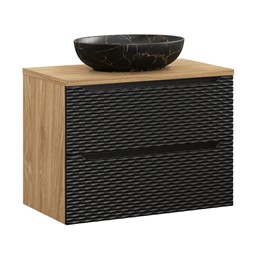 Zestaw Meblowy MONA 80cm Dąb Olejowany/Czarny Mat