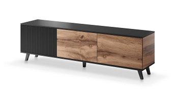 Szafka Random RTV-2 40x180x52 Dąb Wotan/Czarny