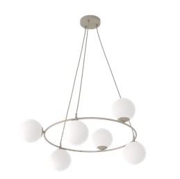 Lampa Wisząca AZURA 6 Beżowy/Biały