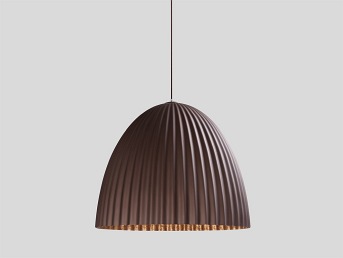 Lampa Wisząca Plissart M 50x41x116 Brązowy/Miedziany