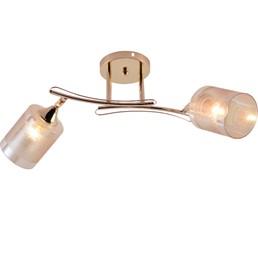 Żyrandol BENTA 2 Czarny/Bursztynowy