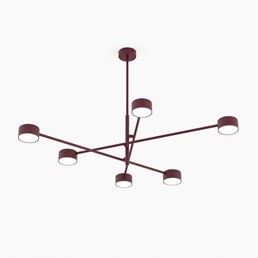 Lampa Sufitowa NATSU 6 Burgundowy