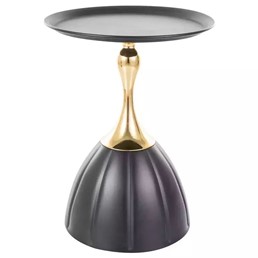 Ława PIANA fi38 Czarny/Złoty