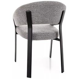 Krzesło NAGOJA Szary/Czarny Mat