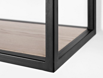 Regał Wiszący Herbarium 100x25x71 Dąb/Czarny