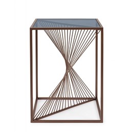 Stolik Kawowy ESPIRAL 40x40 Brązowy