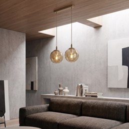 Lampa Wisząca COSMO 2 Beżowy/Miodowy