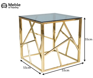 Ława ESCADA B Złoty/Szkło Dymione