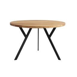 Stół Jadalniany ZX SOLID WOOD fi120 Dąb/Czarny