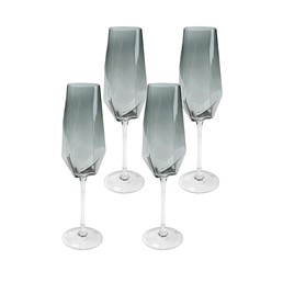 Komplet (4 szt.) Kieliszek do Szampana DIAMOND SMOKE 365ml