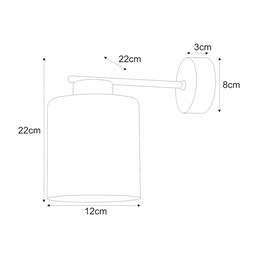 Kinkiet AURELIA K-5523 Czarny/Złoty/Bursztynowy