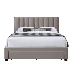 Łóżko GRACE z Szufladami Velvet 160x200 cm Beżowy