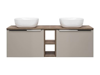 Zestaw Mebli Łazienkowych SFT B UN 6252 140cm Szary/Dąb