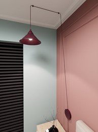 Lampa Wisząca ABRAMO 1 Burgundowy