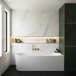 Wanna Narożna BELLANTO SLIM 170 P Biały