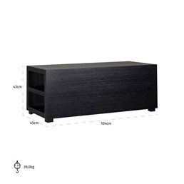 Stolik do Sofy OAKURA Czarny