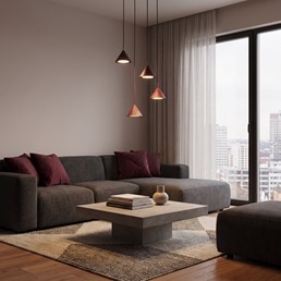 Lampa Wisząca ELIT 4 PREMIUM Burgundowy