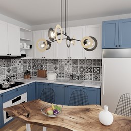 Lampa Wisząca SKIVA 4 Czarny