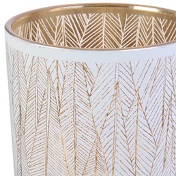 Wazon TAURI Biało-Złoty