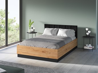 Łóżko URSO 1301 Craft Złoty/Czarny 140/200