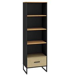 Regał COLT 03 Dąb Craft Złoty/Czarny