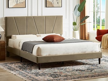 Łóżko SAVANA Velvet 140x200 Beżowy Bluvel 28