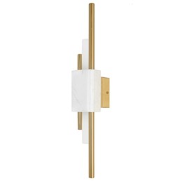 Lampa Ścienna EVANS Biały/Złoty