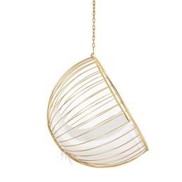 Fotel Wiszący GABBIA Złoty/Beżowy