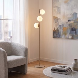 Lampa Podłogowa MAGNUS LP3 Beżowy/Opal