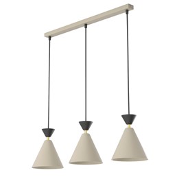 Lampa Wisząca KLEVER 3 Beżowy/Czarny
