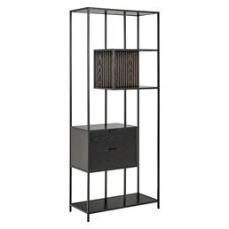 Regał SEAFORD II z Szufladami Czarny