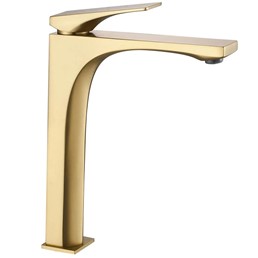 Bateria Umywalkowa Wysoka JOE Złoty Szczotkowany