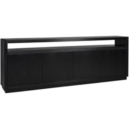 Komoda OAKURA 4-drzwiowa Czarna