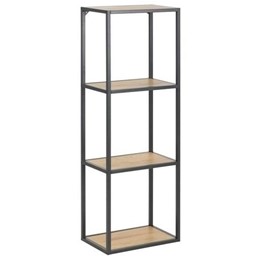 Regał Wiszący SEAFORD Czarny/Dąb